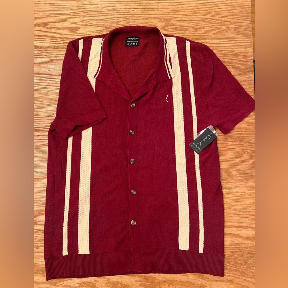 Barstool Sad Boy Season burgandy button up